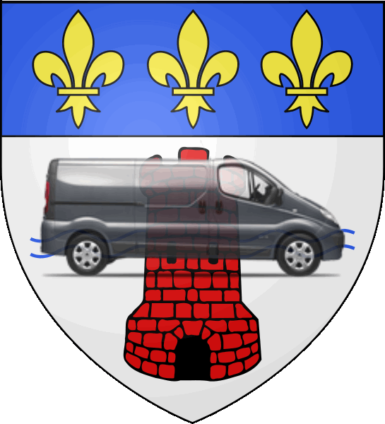 camion sur blason ville de La Queue-en-Brie