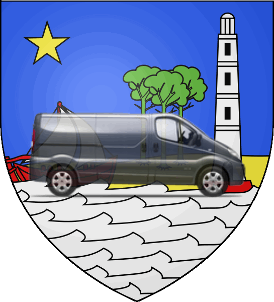 camion sur blason ville de La Teste-de-Buch