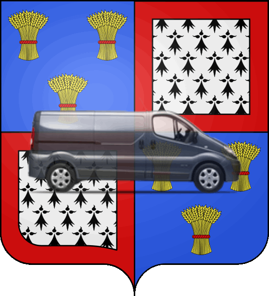 camion sur blason ville de Lamballe