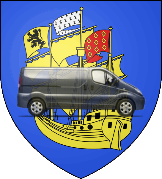camion sur blason ville de Landerneau