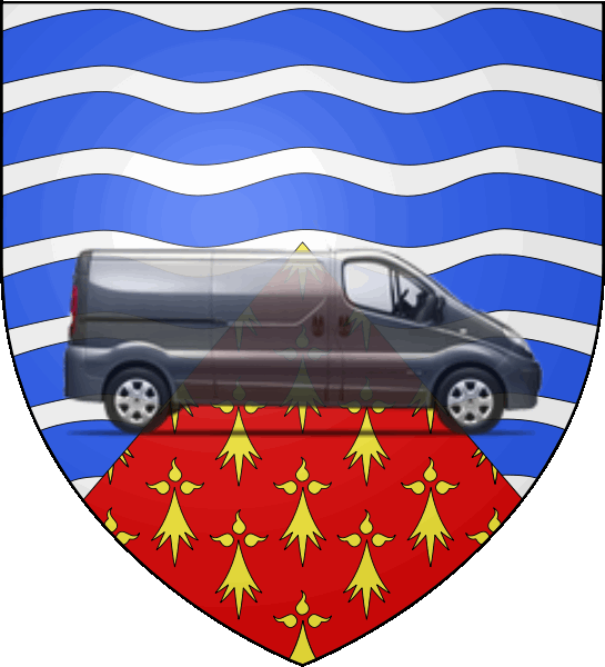 camion sur blason ville de Lanester