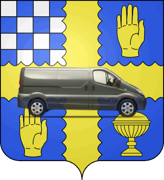 camion sur blason ville de Le Blanc-Mesnil