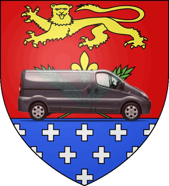 camion sur blason ville de Le Bouscat