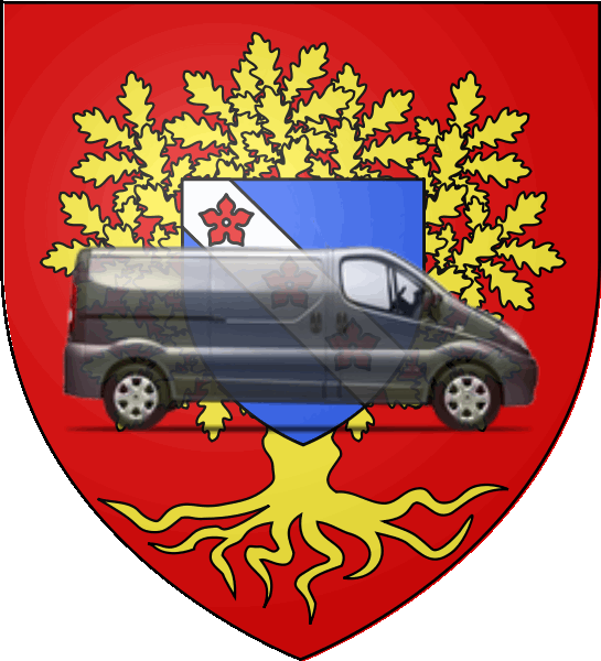 camion sur blason ville de Le Chesnay