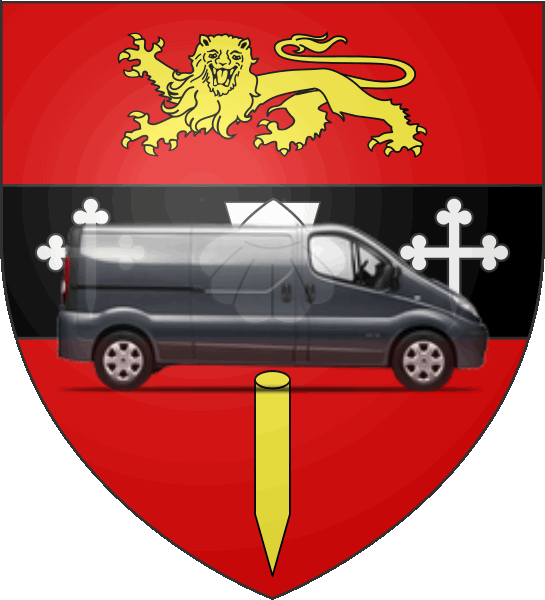 camion sur blason ville de Le Grand-Quevilly