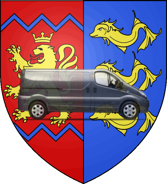 camion sur blason ville de Le Lavandou