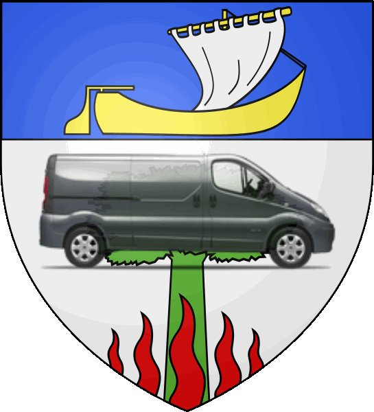 camion sur blason ville de Le Pecq