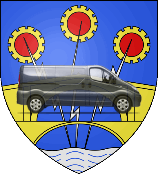 camion sur blason ville de Le Pont-de-Claix