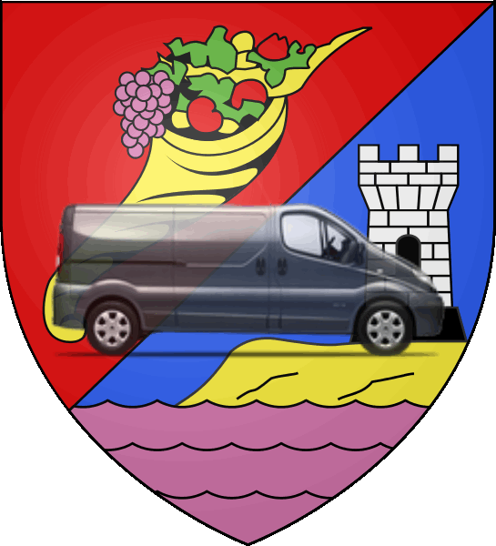 camion sur blason ville de Le Pradet