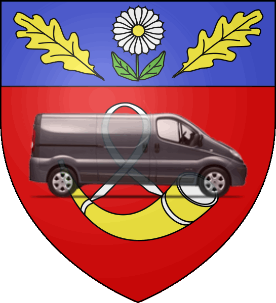 camion sur blason ville de Le Vésinet