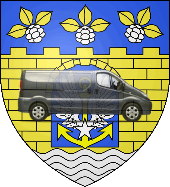 camion sur blason ville de Les Mureaux
