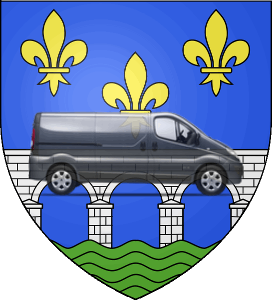 camion sur blason ville de Limay