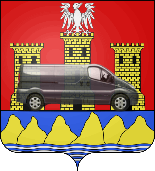 camion sur blason ville de Lourdes