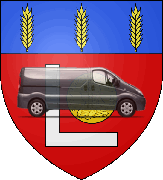 camion sur blason ville de Luisant