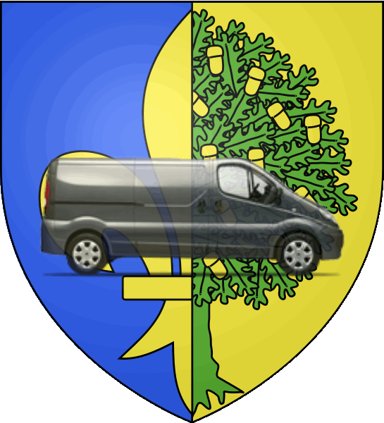 camion sur blason ville de Mantes-la-Jolie