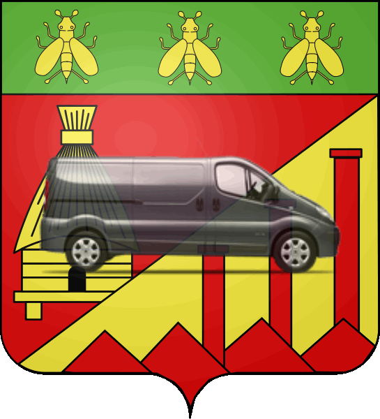 camion sur blason ville de Maromme
