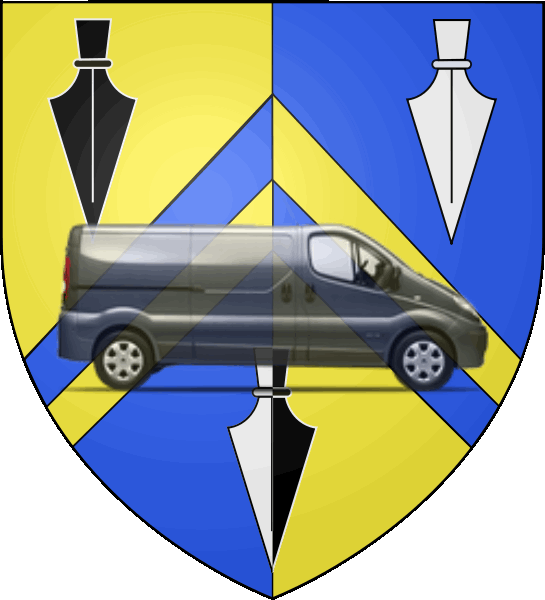 camion sur blason ville de Martin-Église