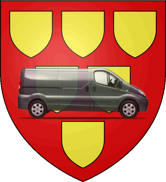 camion sur blason ville de Mayenne