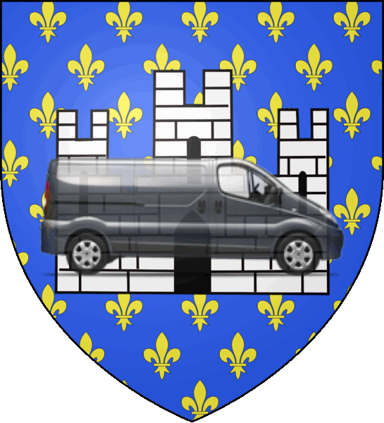 camion sur blason ville de Melun