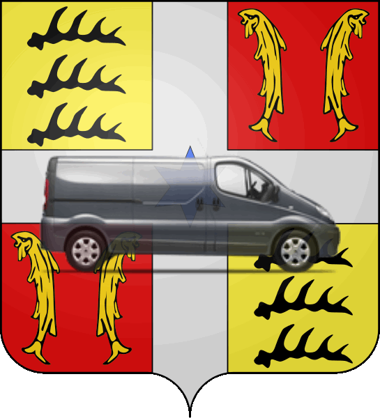 camion sur blason ville de Montbéliard