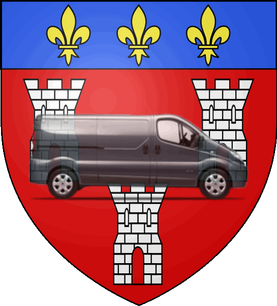 camion sur blason ville de Montereau-Fault-Yonne