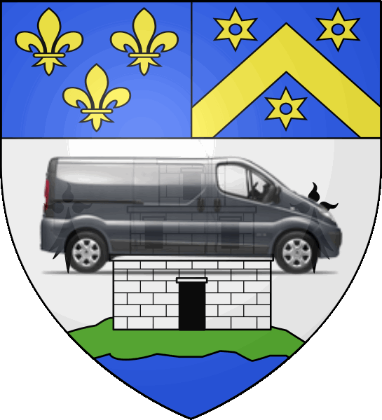 camion sur blason ville de Montigny-le-Bretonneux