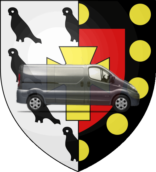 camion sur blason ville de Morainvilliers