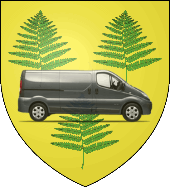 camion sur blason ville de Mortagne-au-Perche