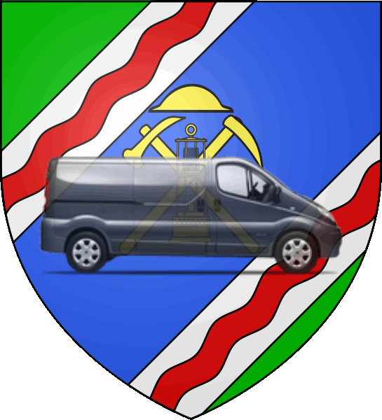 camion sur blason ville de Noeux-les-Mines