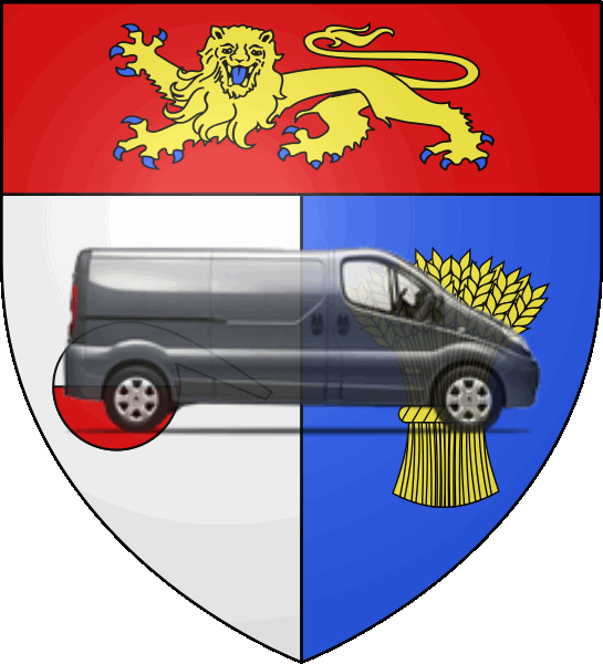 camion sur blason ville de Oissel