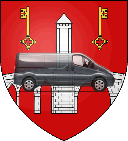 camion sur blason ville de Orthez