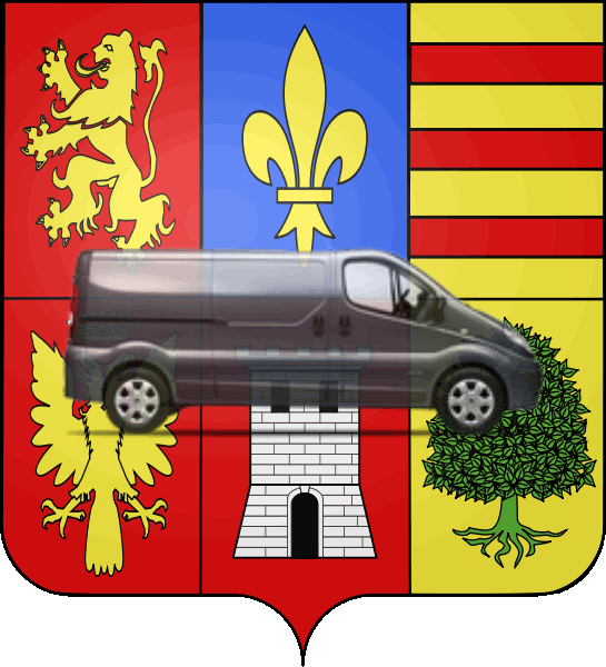 camion sur blason ville de Pamiers