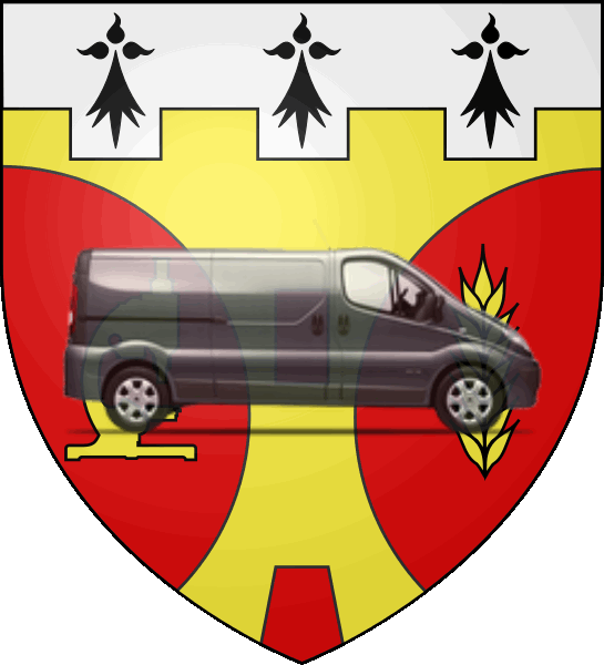 camion sur blason ville de Plouzané