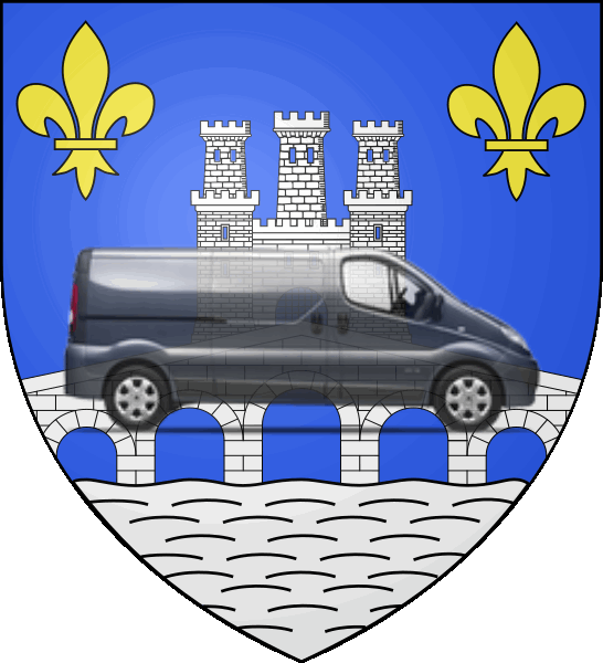 camion sur blason ville de Pontoise