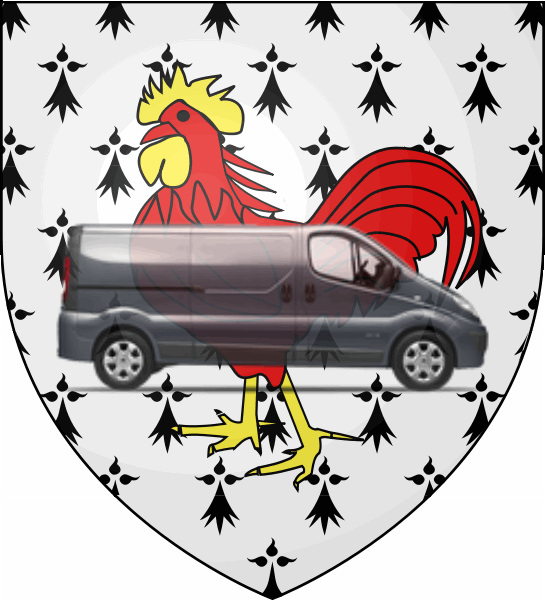 camion sur blason ville de Quimperlé