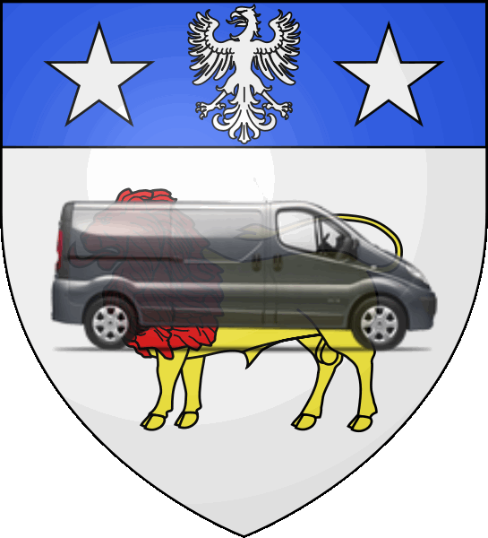 camion sur blason ville de Rillieux-la-Pape