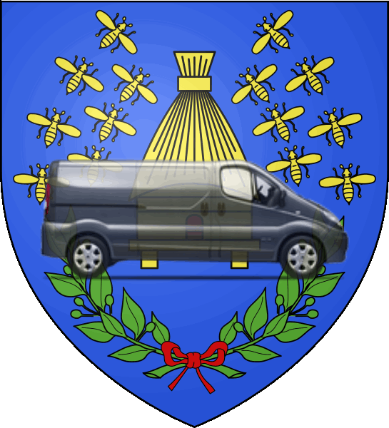 camion sur blason ville de Rive-de-Gier