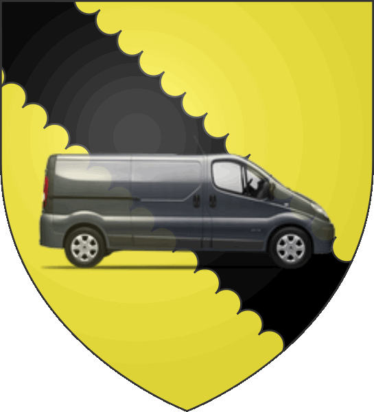 camion sur blason ville de Roche-la-Molière
