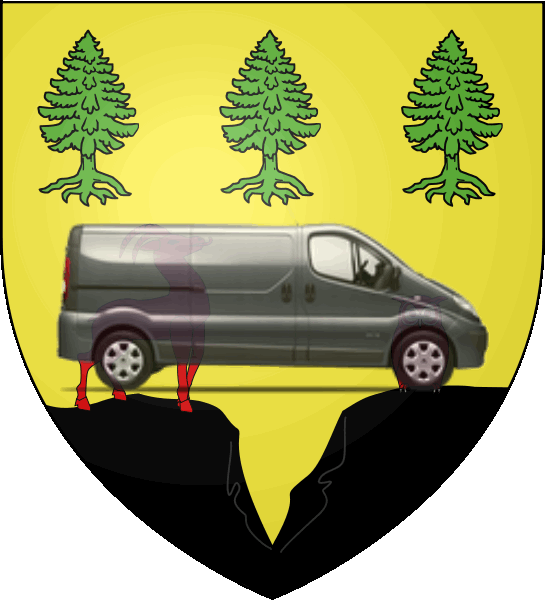 camion sur blason ville de Rochesson