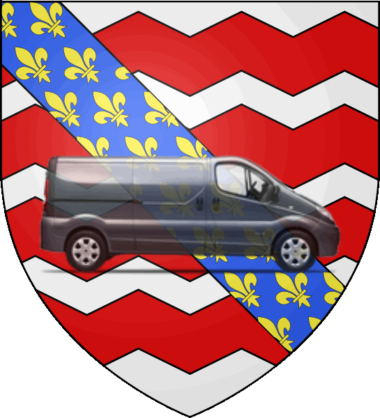 camion sur blason ville de Roissy-en-France