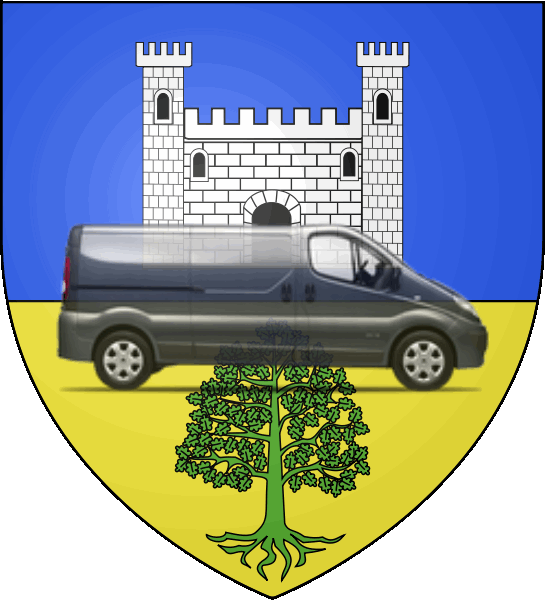 camion sur blason ville de Romainville