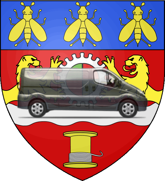 camion sur blason ville de Romilly-sur-Seine