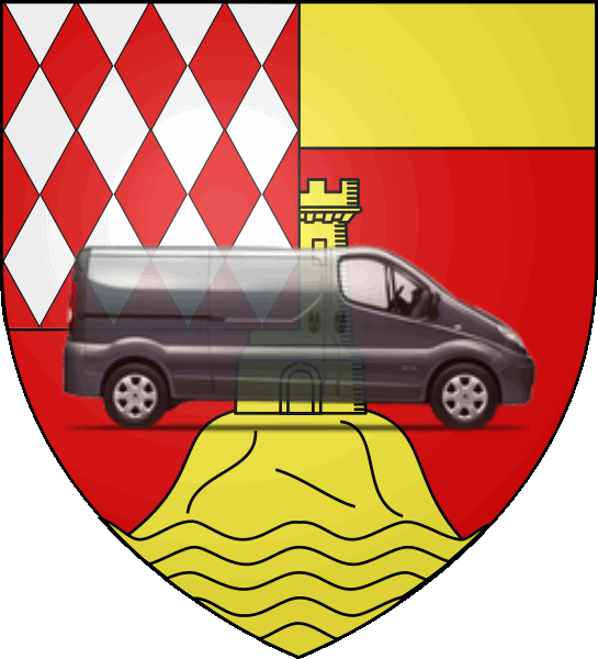 camion sur blason ville de Roquebrune-Cap-Martin