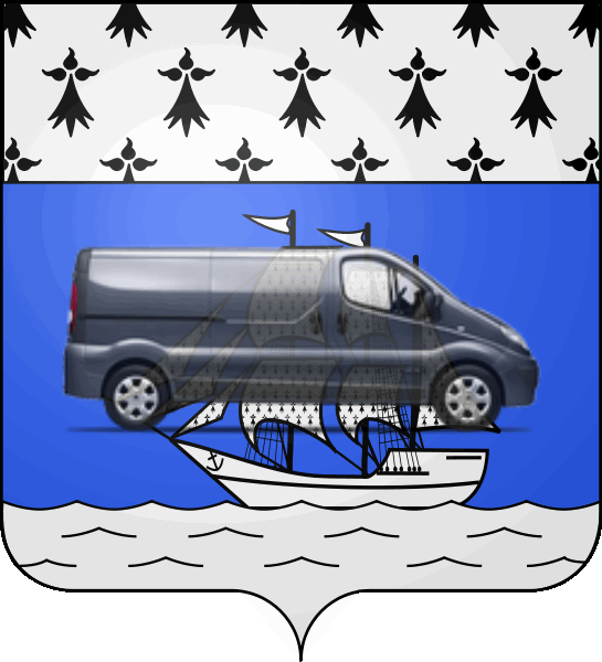 camion sur blason ville de Roscoff