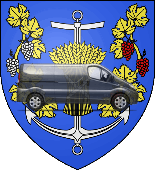 camion sur blason ville de Saint-Cyr-sur-Loire