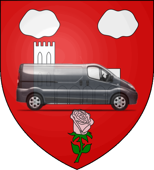 camion sur blason ville de Saint-Estève