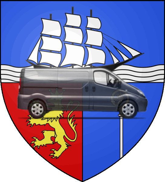 camion sur blason ville de Saint-Jean-de-Luz