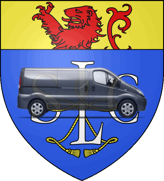 camion sur blason ville de Saint-Laurent-de-Chamousset