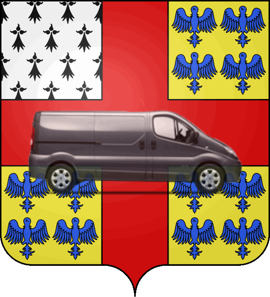 camion sur blason ville de Saint-Leu-la-Forêt