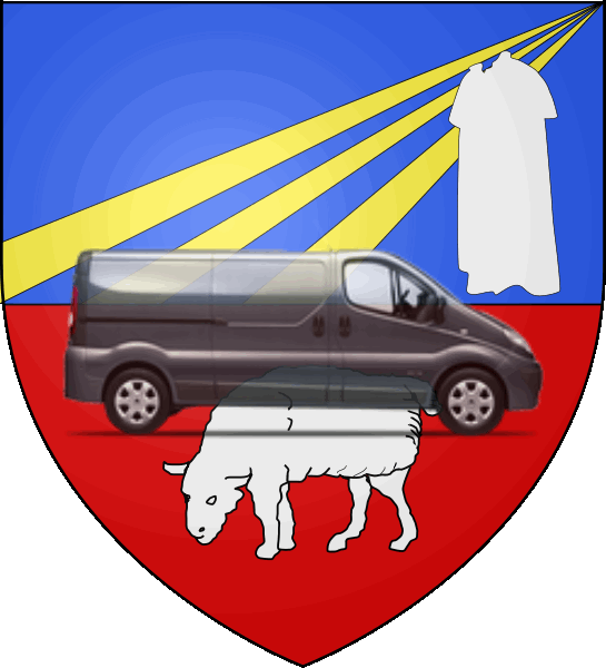 camion sur blason ville de Saint-Martin-de-Crau